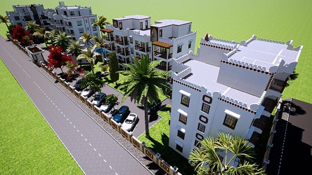 Arial view galu suites